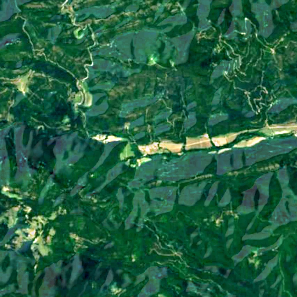 Albanyà seen from above (Sentinel-2)
