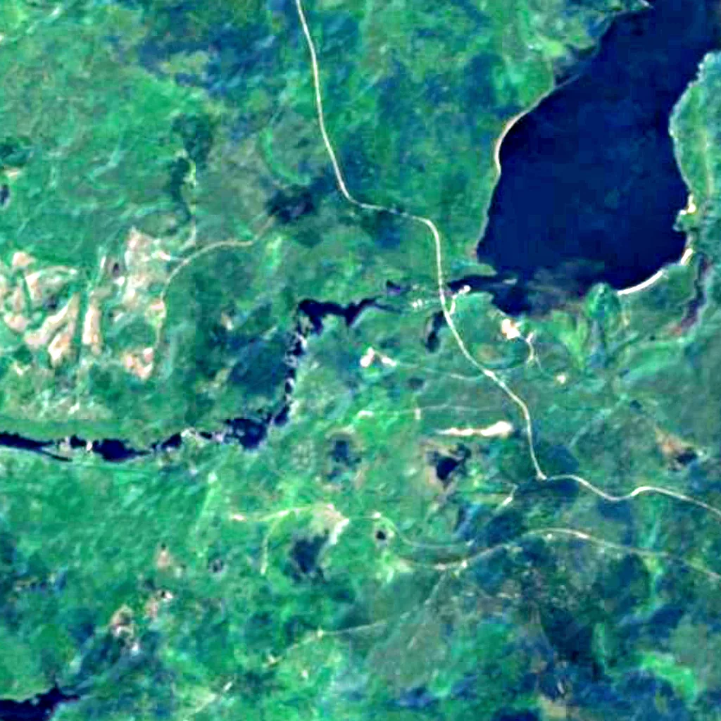 Algonquin Radio Observatory seen from above (Sentinel-2)