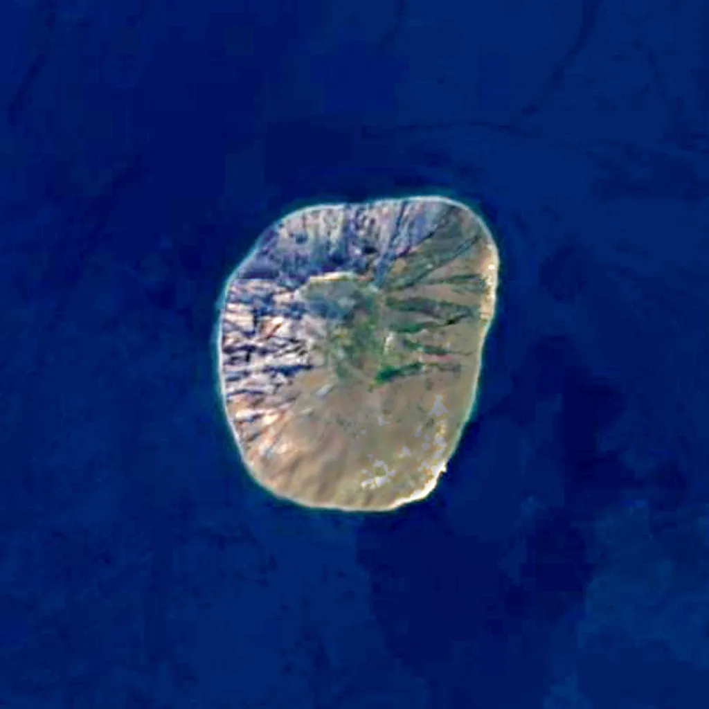 Alicudi seen from above (Sentinel-2)