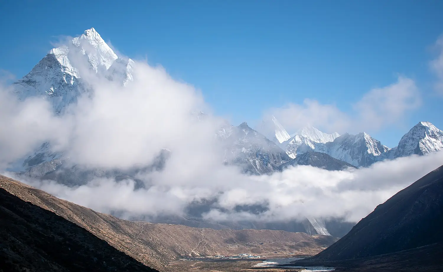 Ama Dablam Above Pheriche Valley