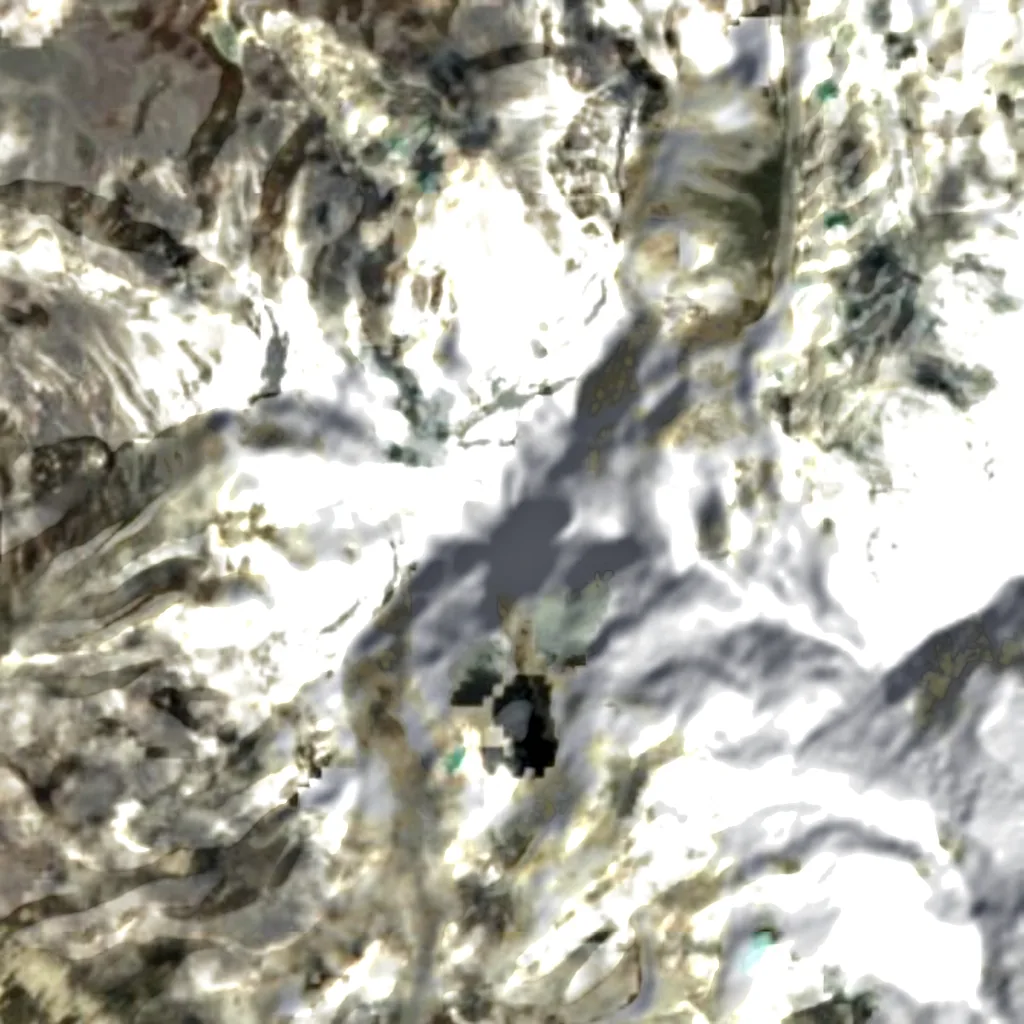 Ama Dablam visto de cima (Sentinel-2)