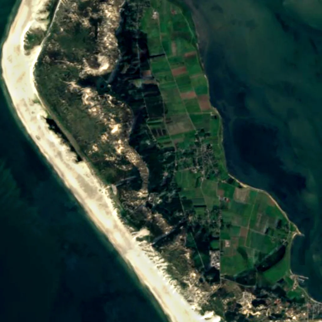 Amrum van boven gezien (Sentinel-2)