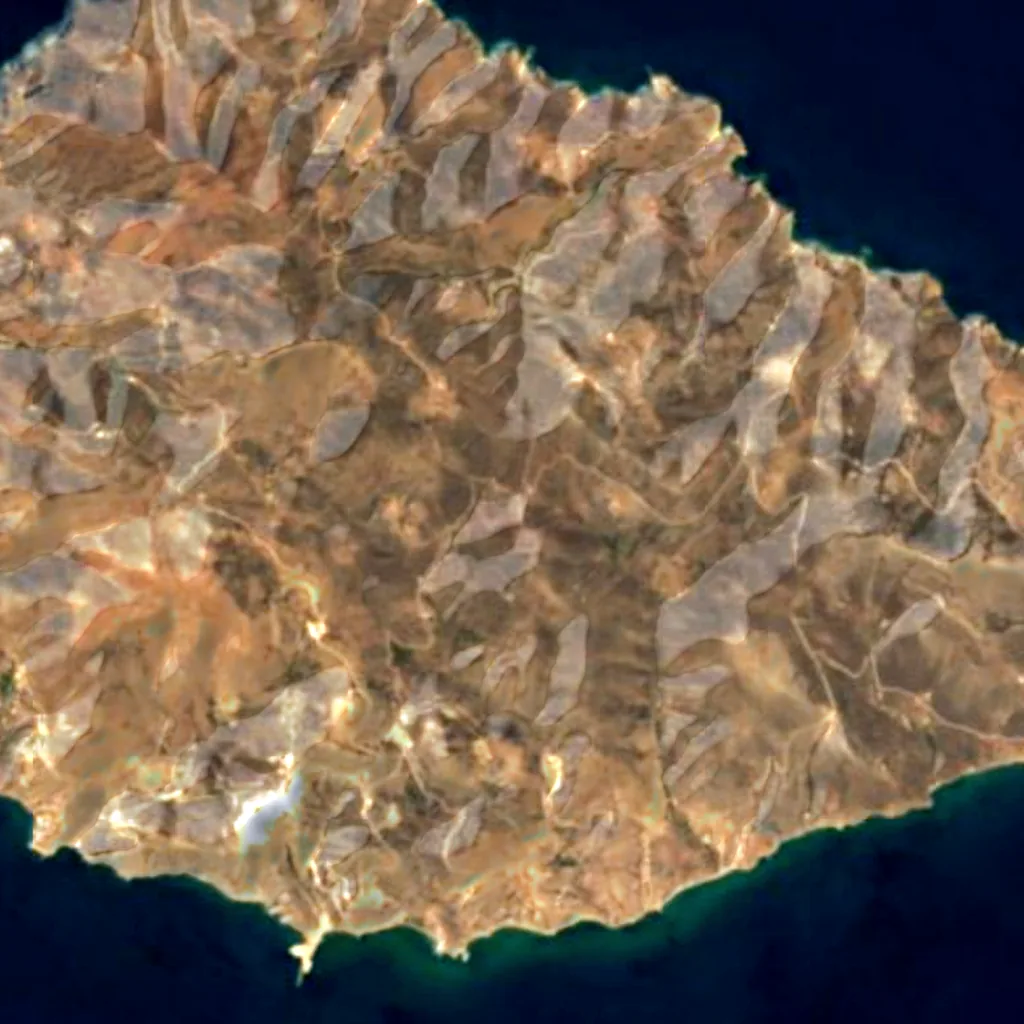 Anafi visto de cima (Sentinel-2)