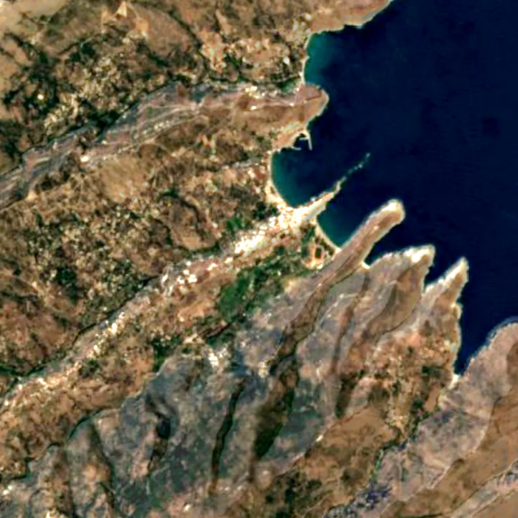 Andros von oben gesehen (Sentinel-2)