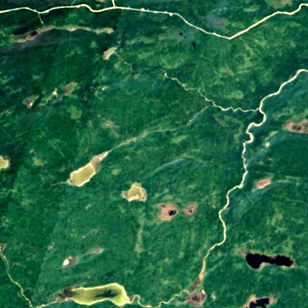 Anticosti Island seen from above (Sentinel-2)