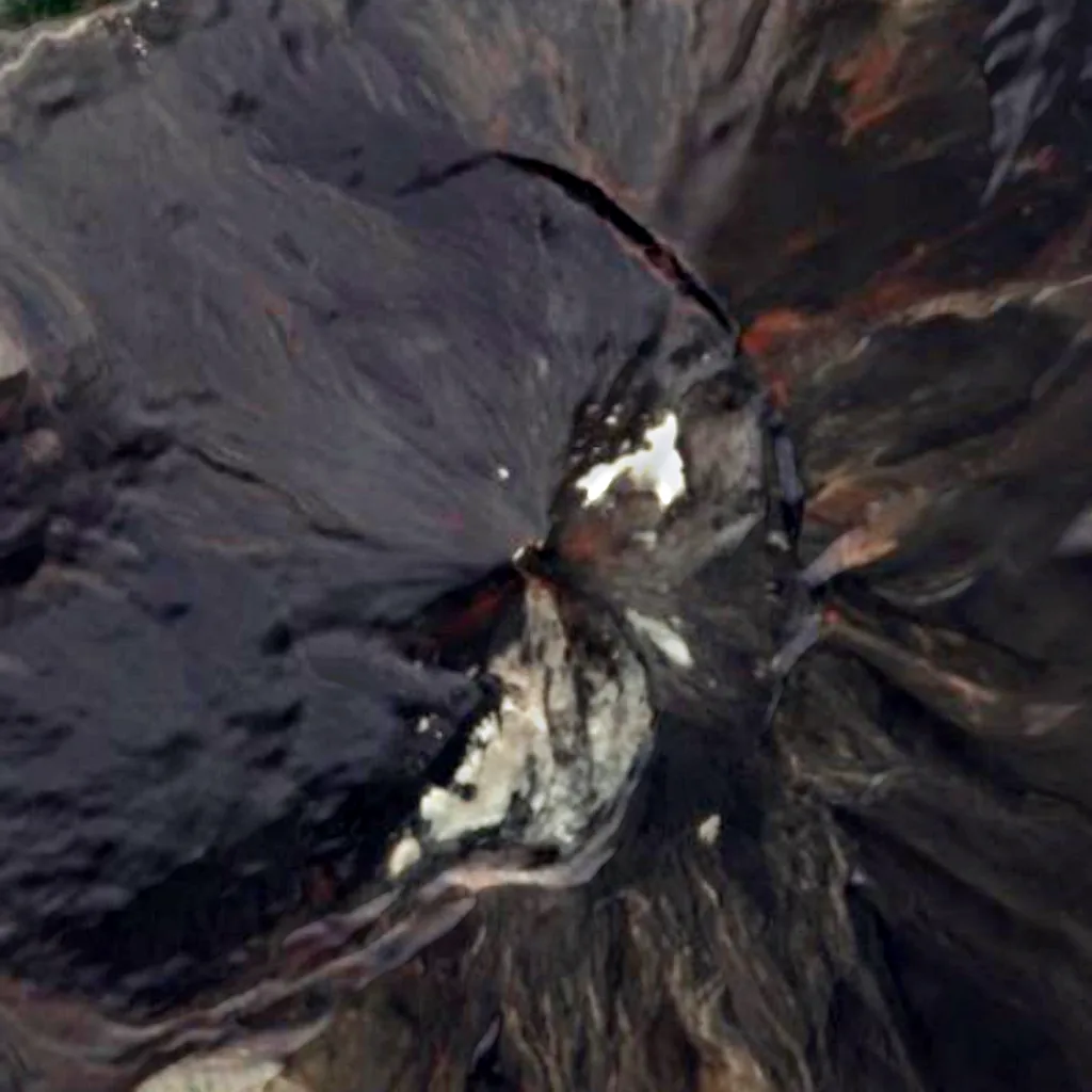 Antuco vu d'en haut (Sentinel-2)