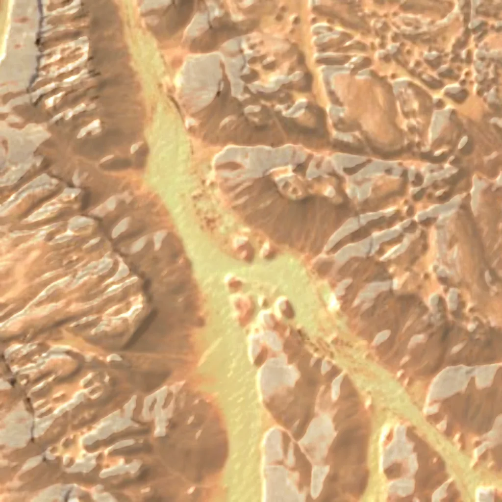 Arak gorges visto dall'alto (Sentinel-2)