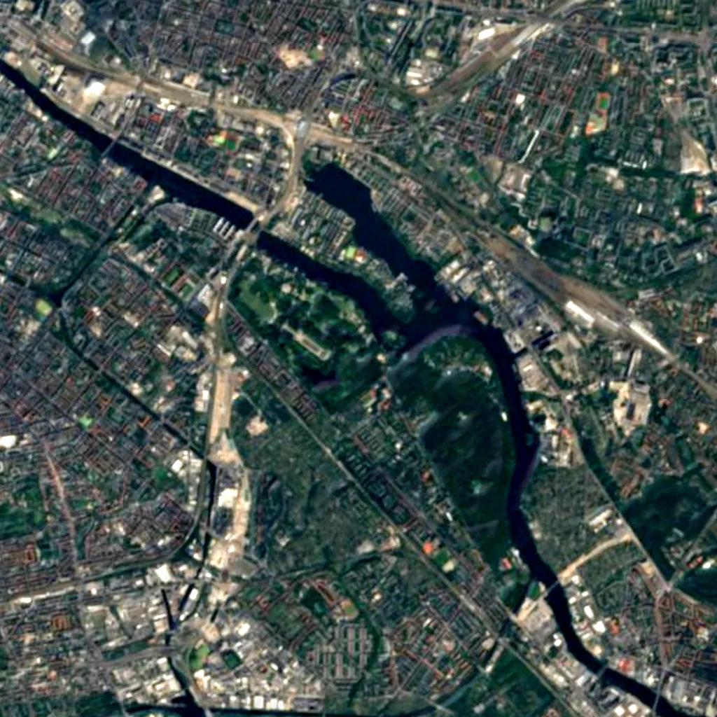 Osservatorio Archenhold visto dall'alto (Sentinel-2)