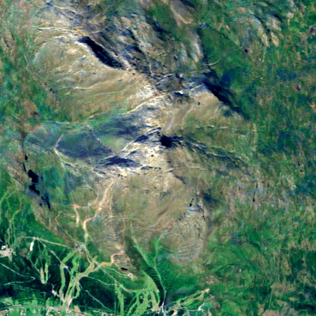 Åreskutan van boven gezien (Sentinel-2)