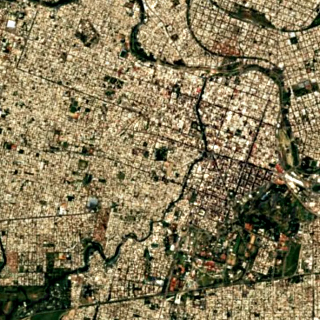 Osservatorio di Córdoba visto dall'alto (Sentinel-2)