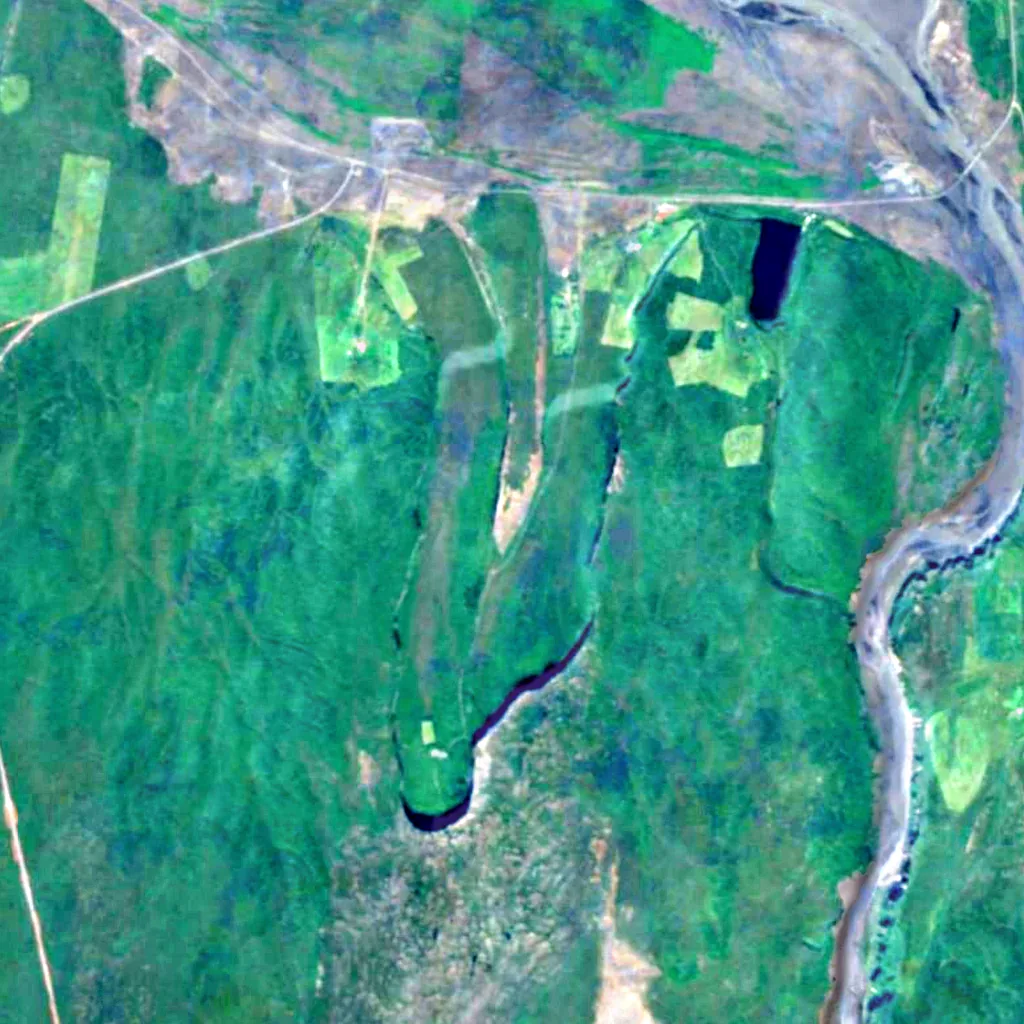 Ásbyrgi visto desde arriba (Sentinel-2)