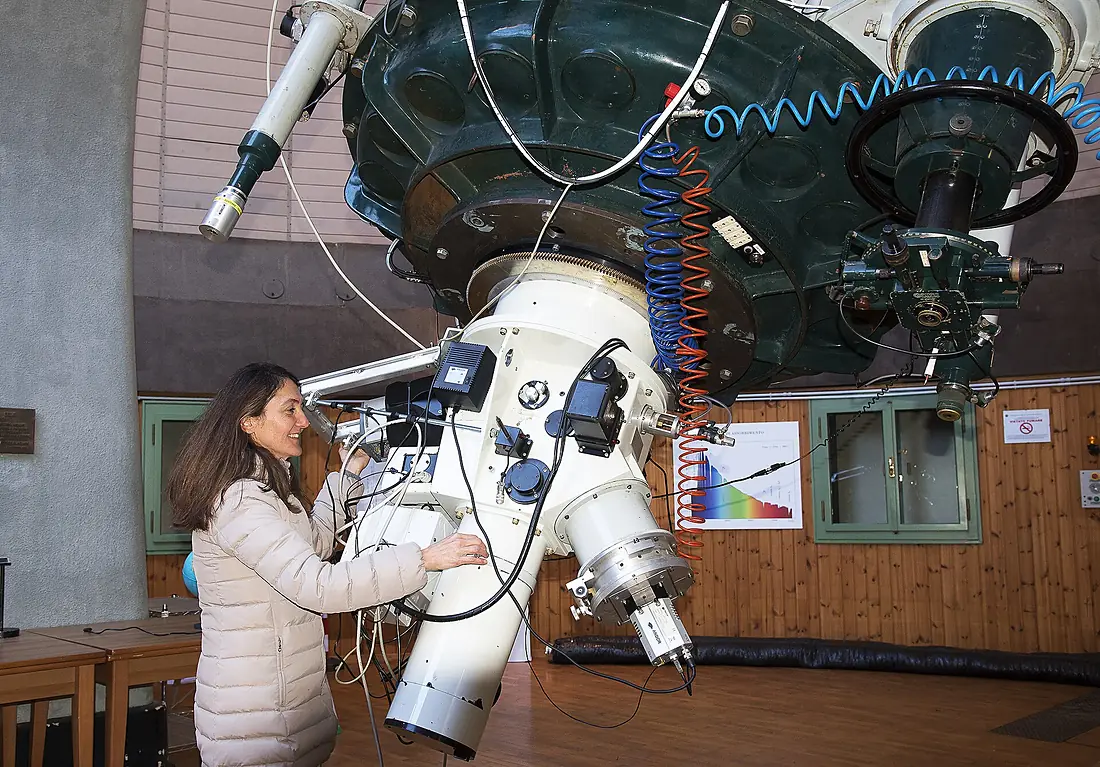 Lina Tomasella at the Galileo 1.22m Telescope in Asiago