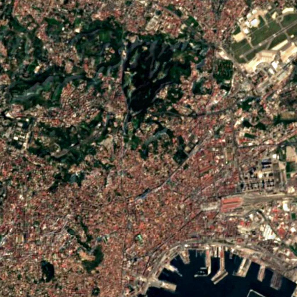 Osservatorio Astronomico di Capodimonte von oben gesehen (Sentinel-2)