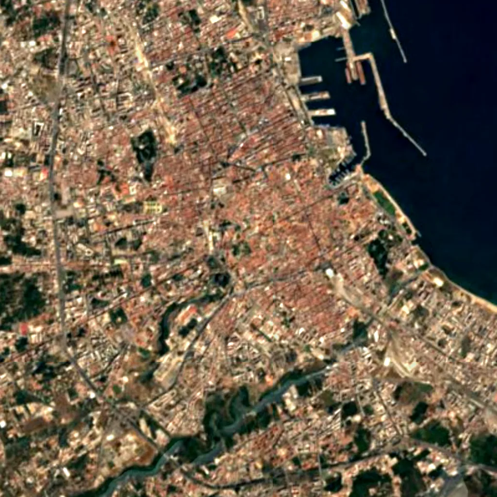 Osservatorio astronomico di Palermo von oben gesehen (Sentinel-2)