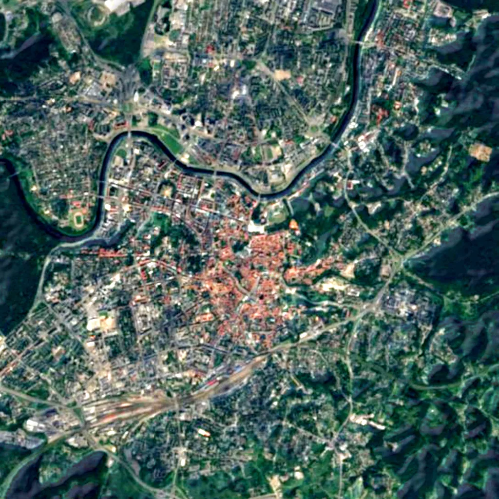 Astronomical Observatory of Vilnius University seen from above (Sentinel-2)