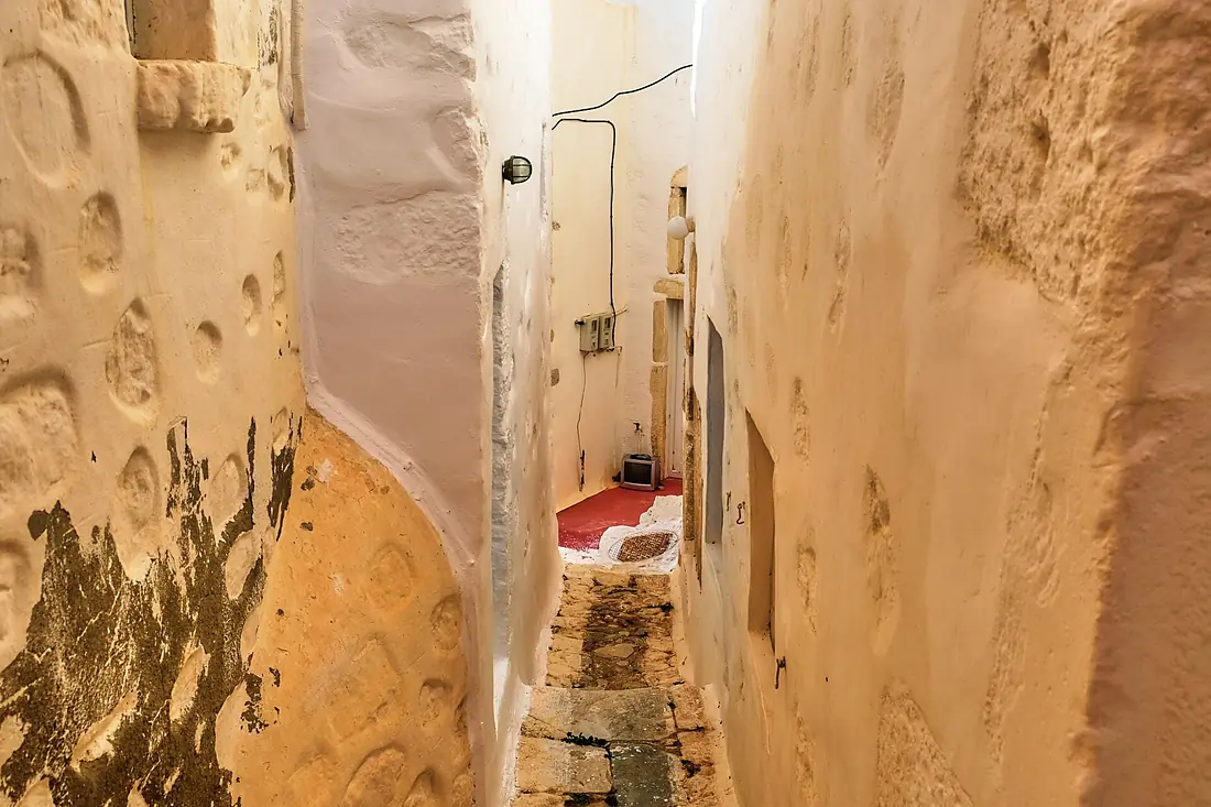 Greek village narrow path, walkway