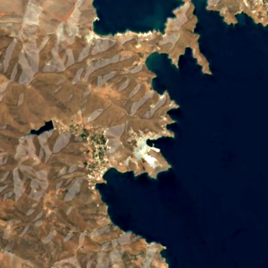 Astypalée vu d'en haut (Sentinel-2)