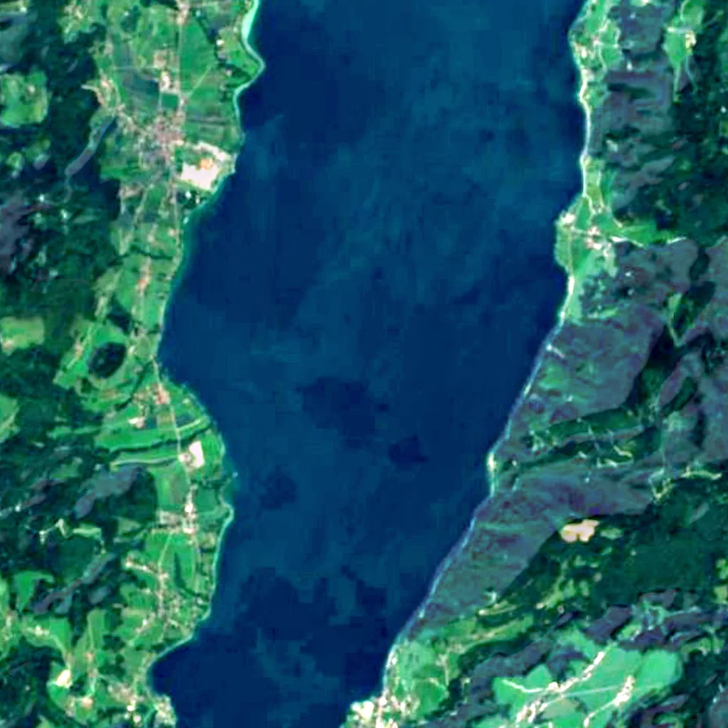 Attersee visto dall'alto (Sentinel-2)