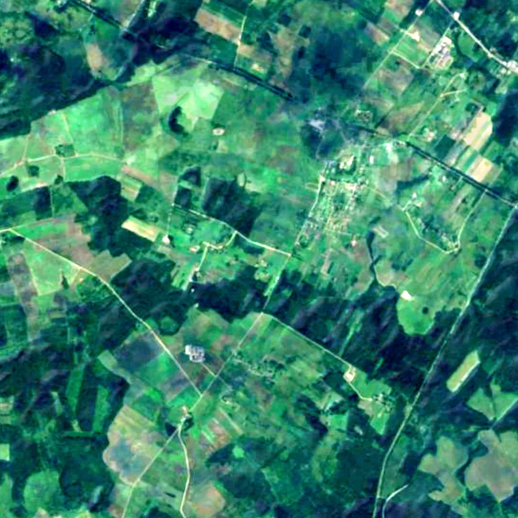 Aukštojas Hill seen from above (Sentinel-2)