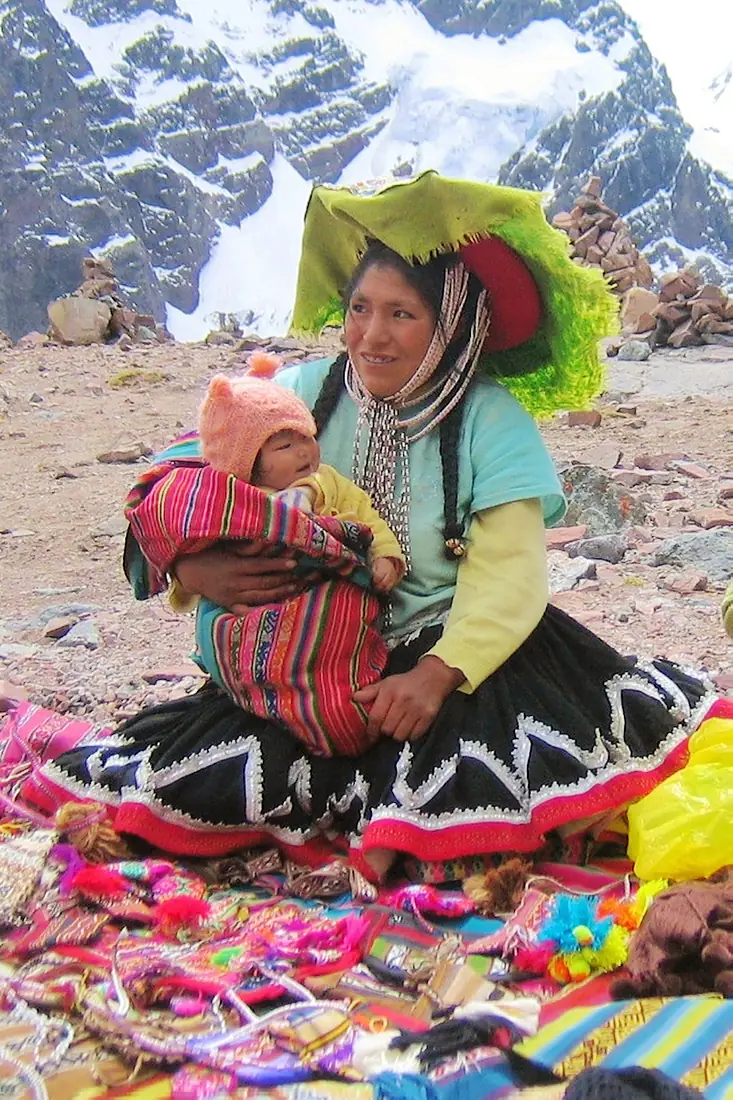 Craft seller near Jampa Pass, 2013