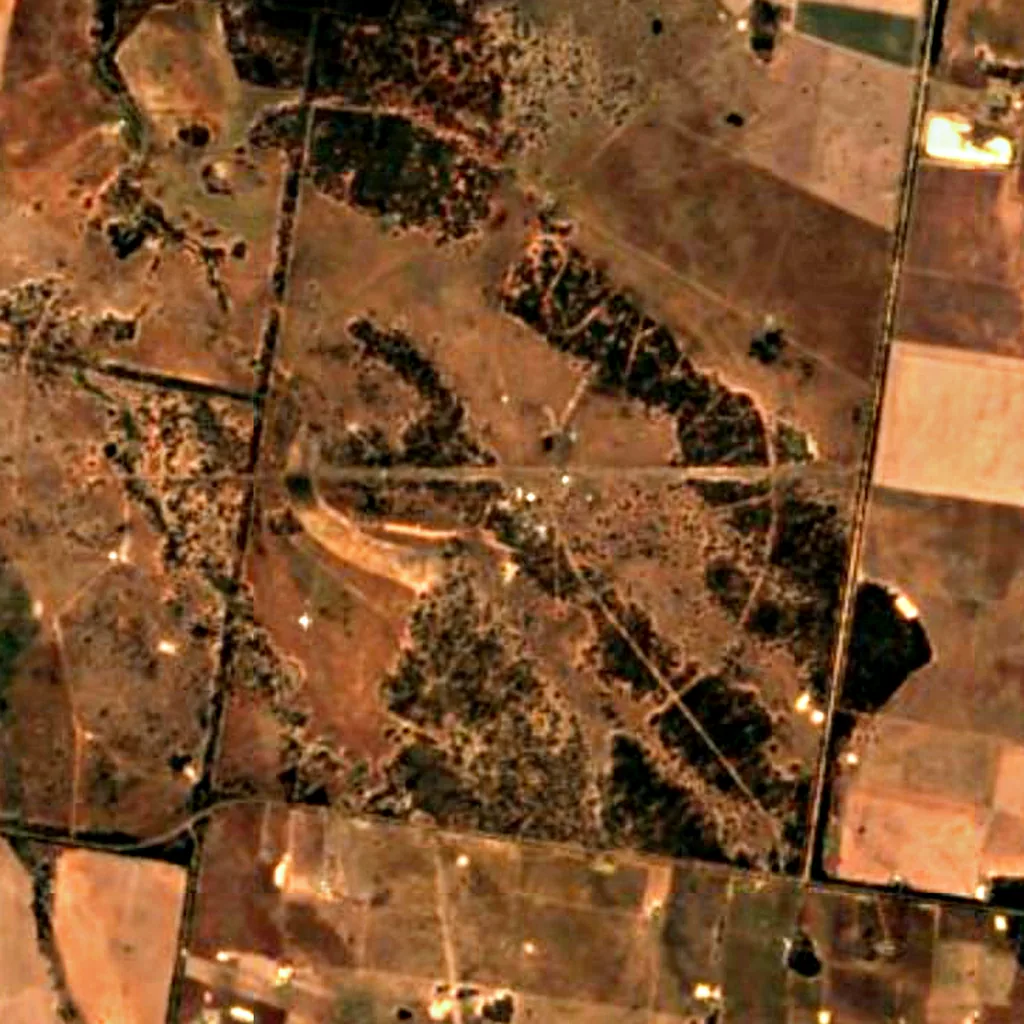 Australia Telescope National Facility visto dall'alto (Sentinel-2)