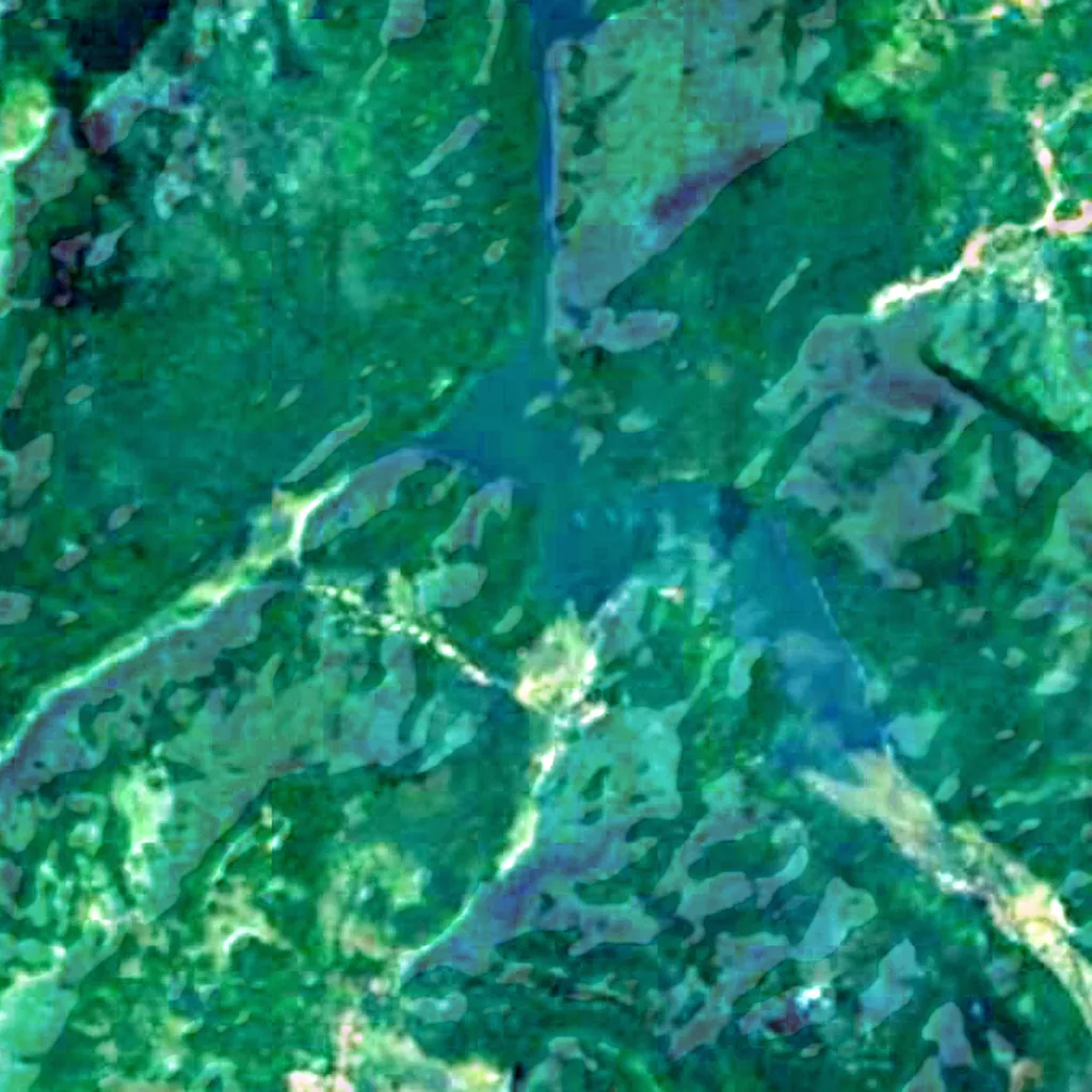 Ba Bể Lake visto de cima (Sentinel-2)