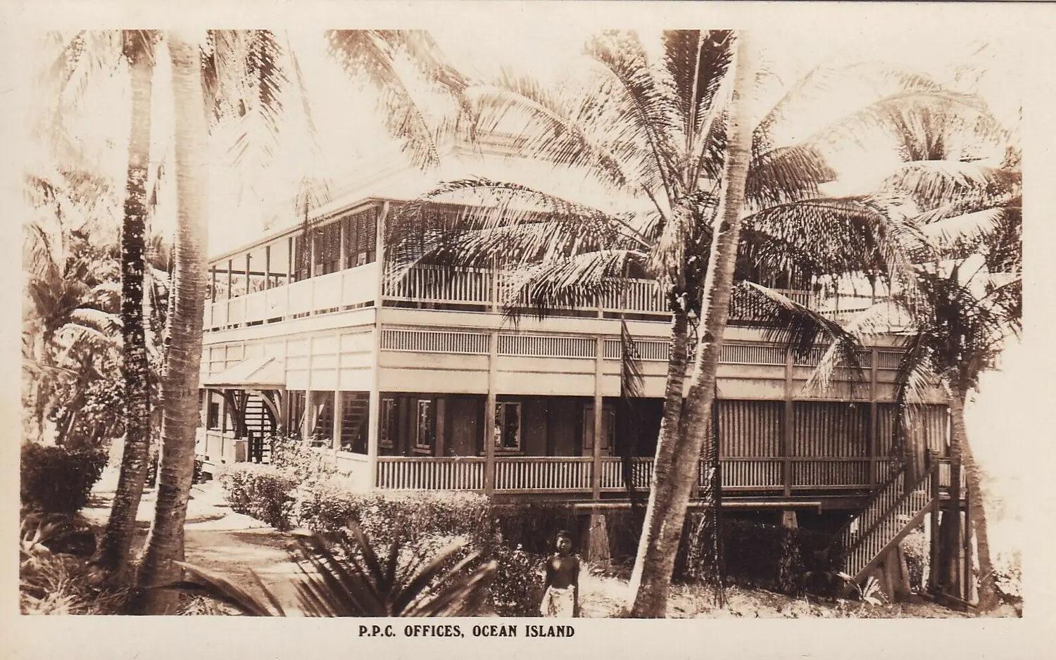 Pacific Phosphate Company Offices on Ocean Island (now known as Banaba) - circa 1920 (51729911193)