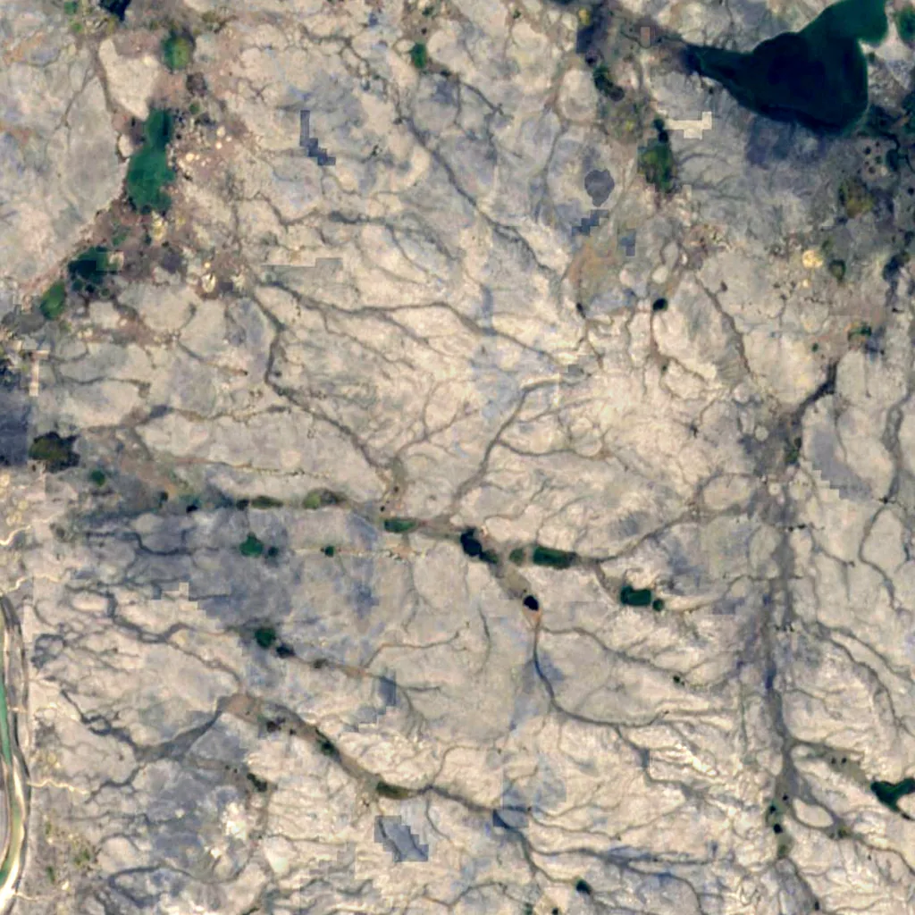 Île Banks vu d'en haut (Sentinel-2)