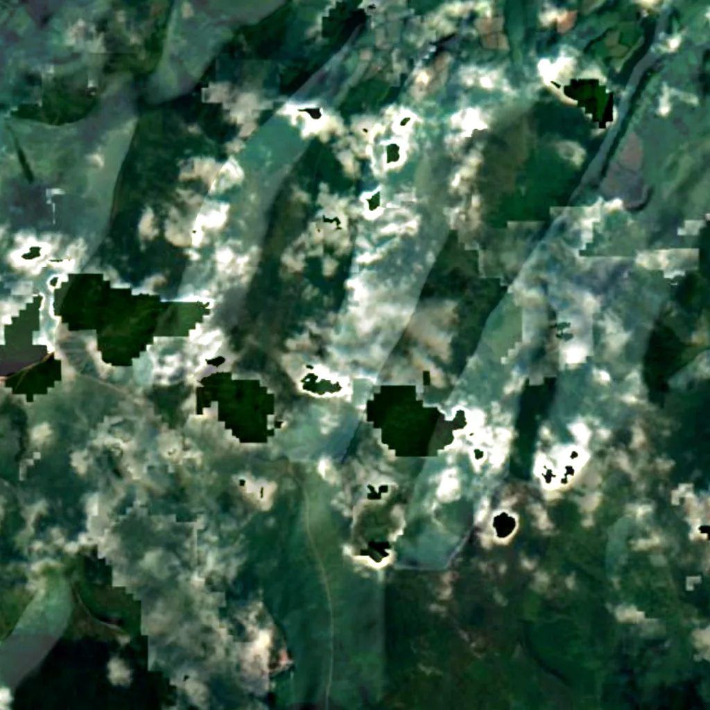 Bannau-Brycheiniog-Nationalpark von oben gesehen (Sentinel-2)