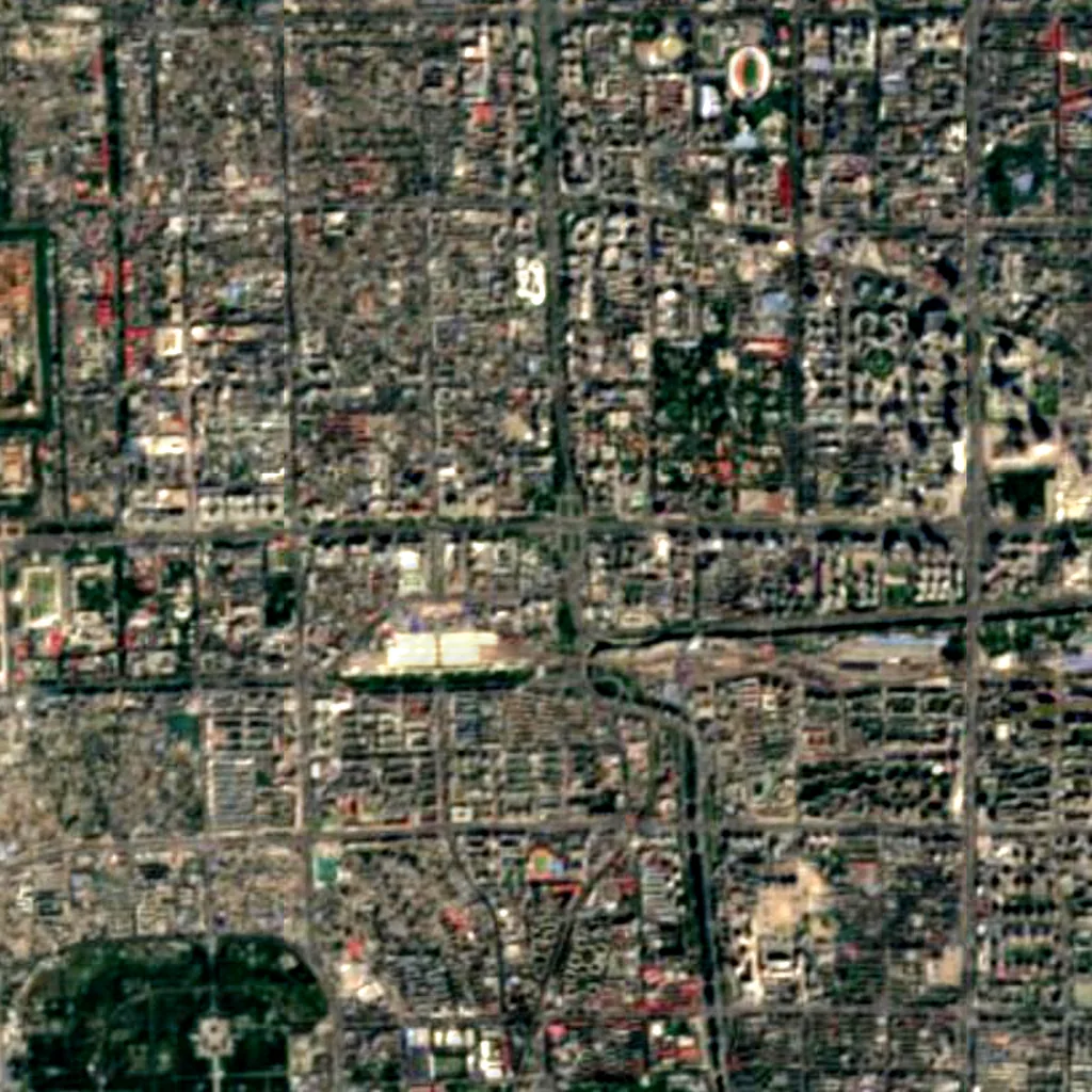 Beijing Ancient Observatory seen from above (Sentinel-2)