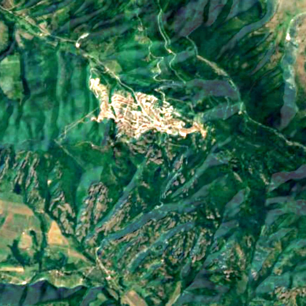 Belogradchik Rocks von oben gesehen (Sentinel-2)