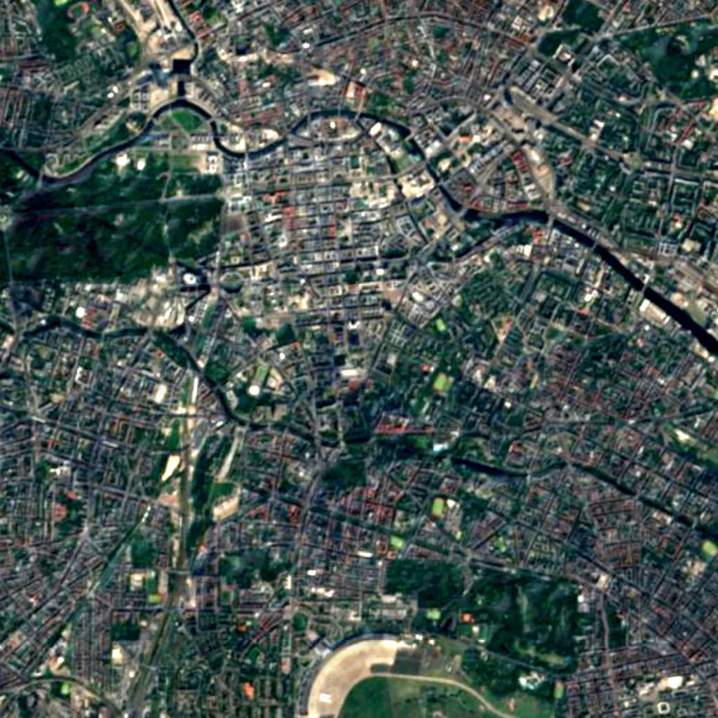 Observatoire de Berlin vu d'en haut (Sentinel-2)