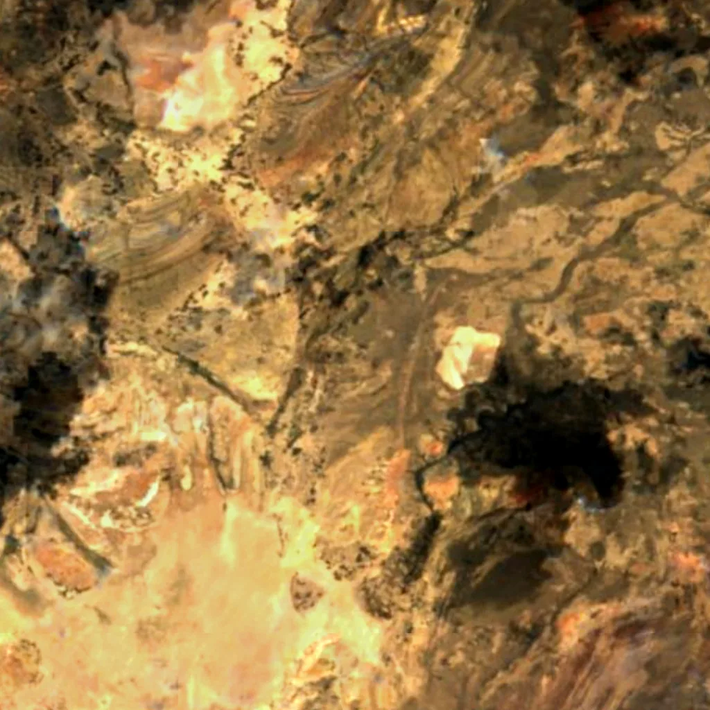 Steppe de la Faim vu d'en haut (Sentinel-2)