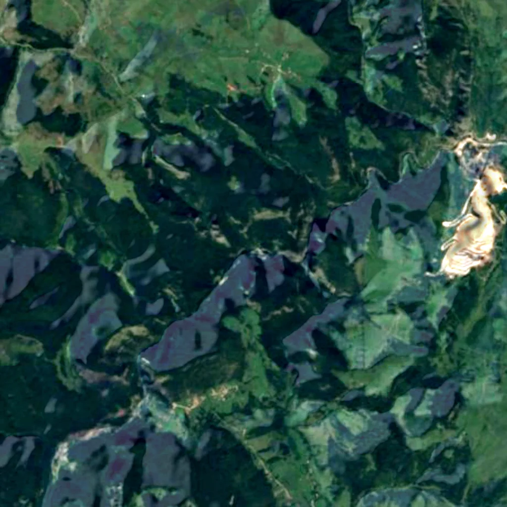 Bicaz Canyon visto dall'alto (Sentinel-2)