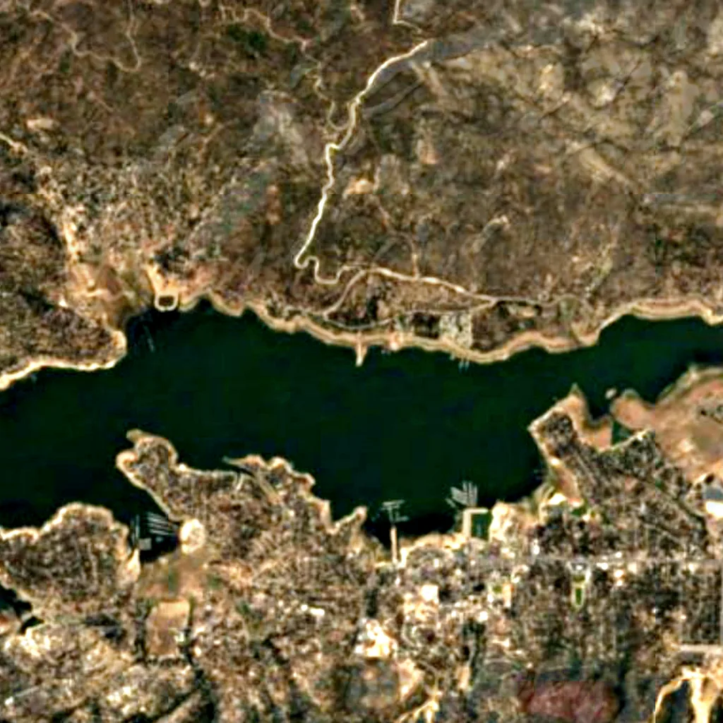 Big Bear Solar Observatory von oben gesehen (Sentinel-2)