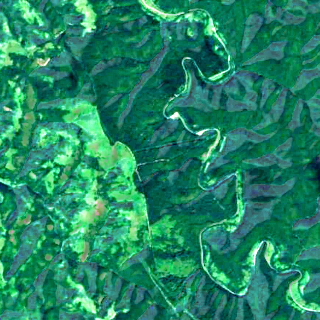 Blagojev Kamen visto dall'alto (Sentinel-2)
