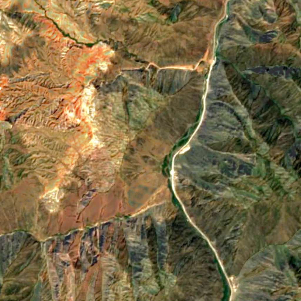 Boom Gorge van boven gezien (Sentinel-2)