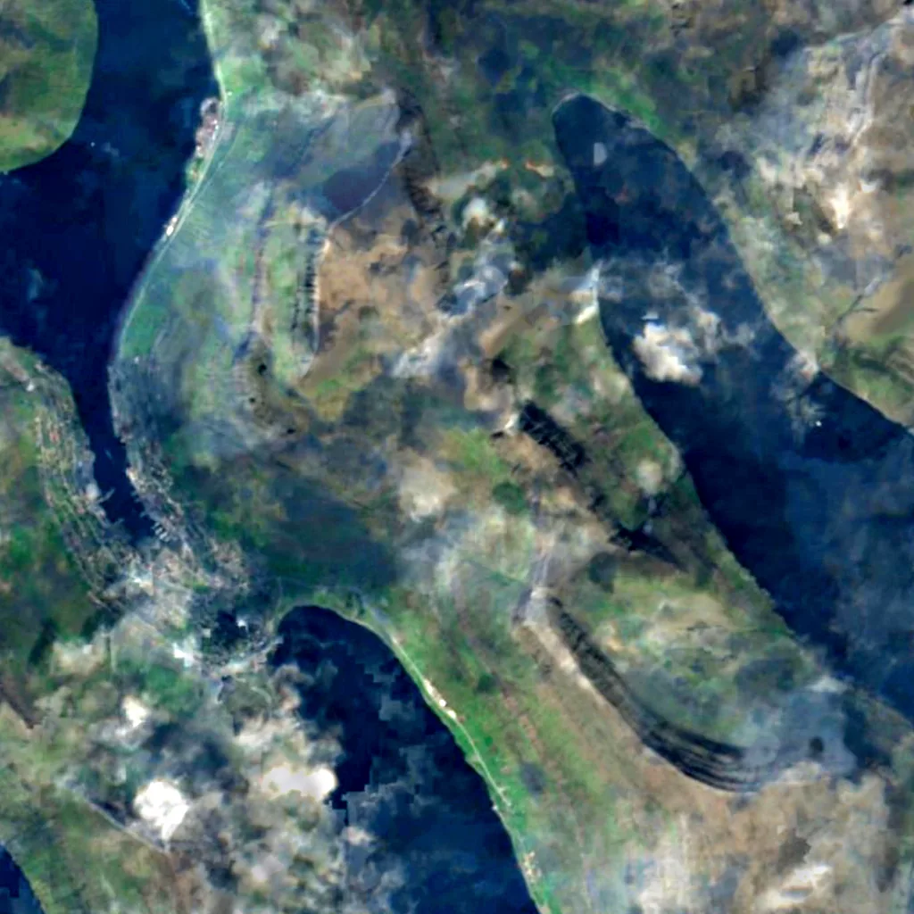 Borðoy van boven gezien (Sentinel-2)