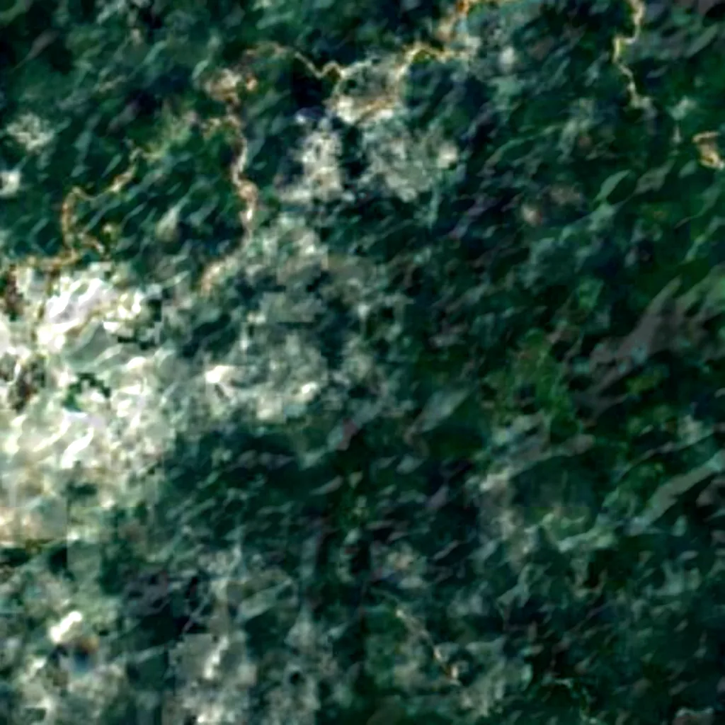 Borneo visto dall'alto (Sentinel-2)