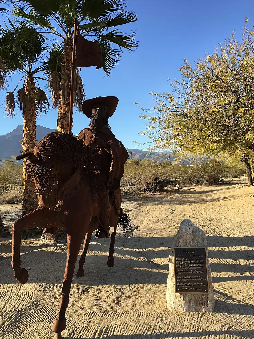 Statue of Juan Bautista de Anza at Anza-Borrego Desert State Park