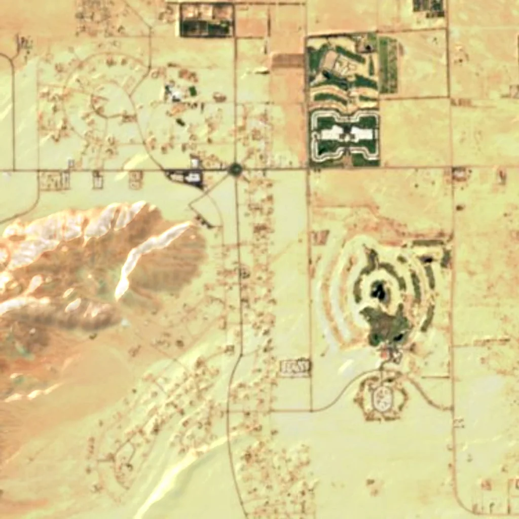 Borrego Springs von oben gesehen (Sentinel-2)