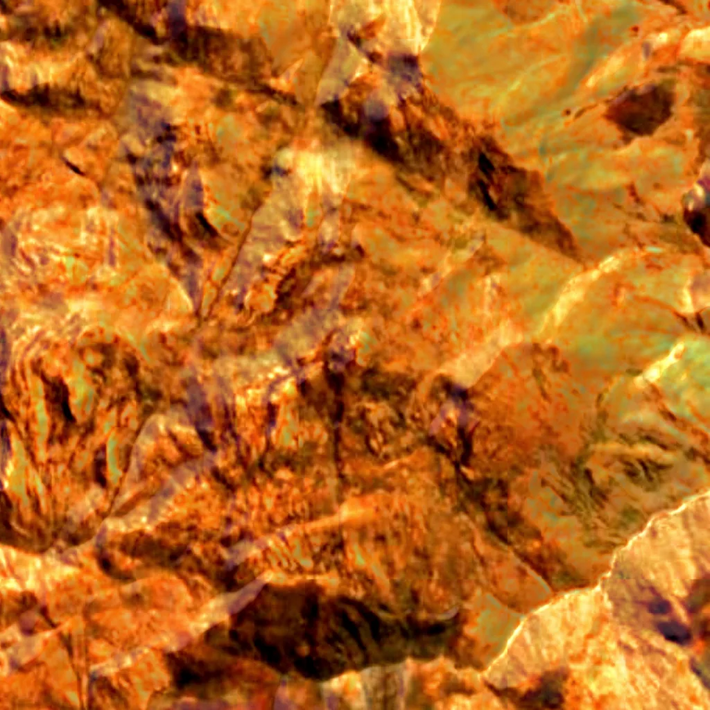 Montaña Brandberg visto desde arriba (Sentinel-2)