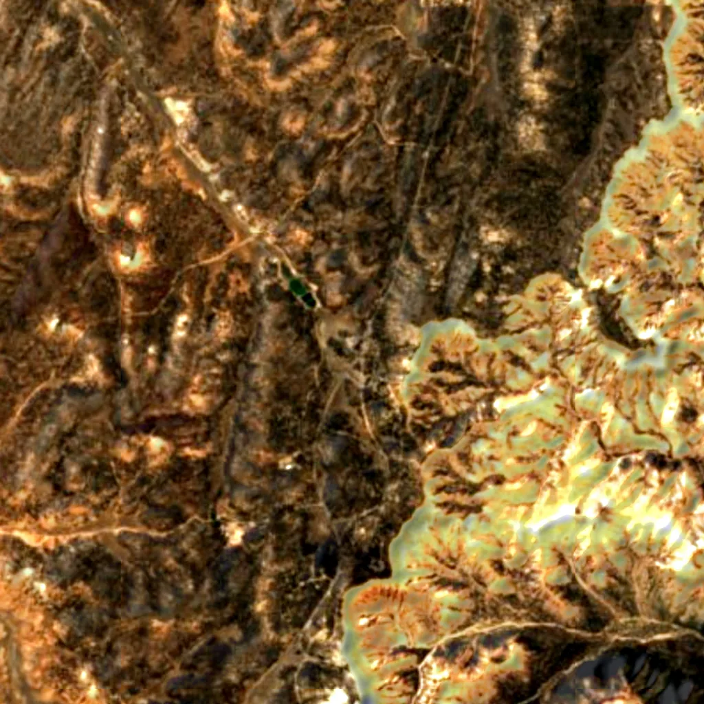 Parco nazionale del Bryce Canyon visto dall'alto (Sentinel-2)