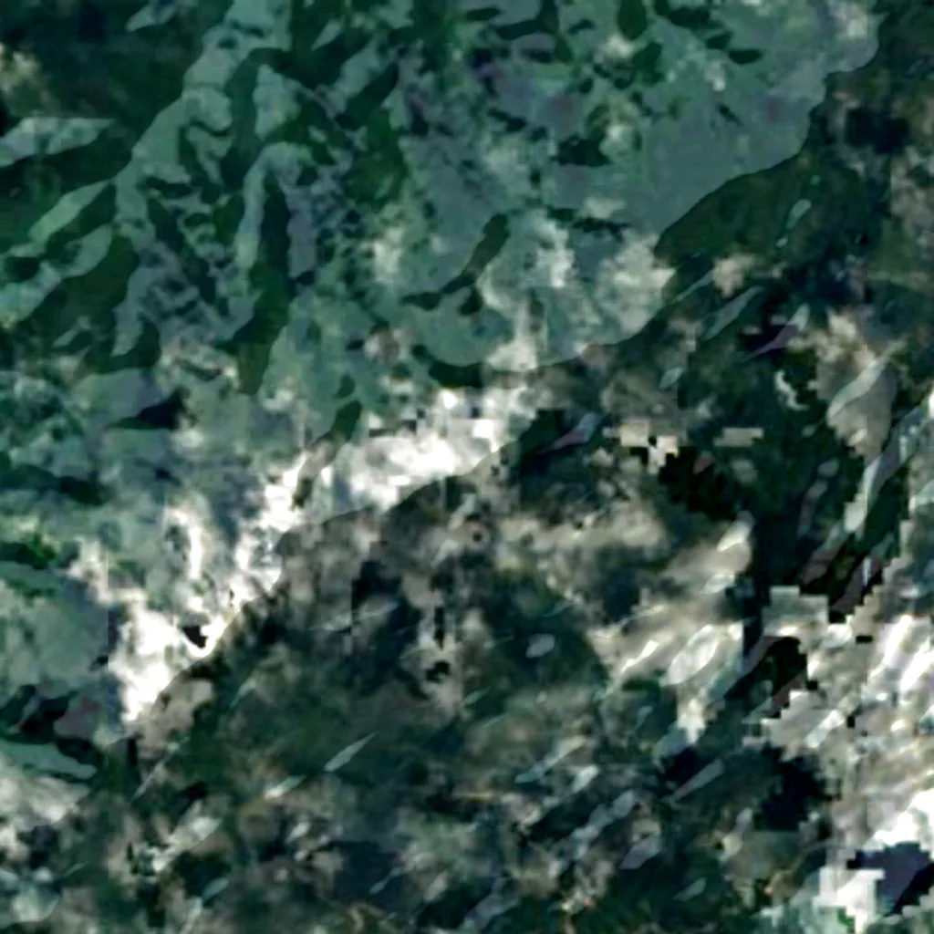 Bukit Pagon van boven gezien (Sentinel-2)