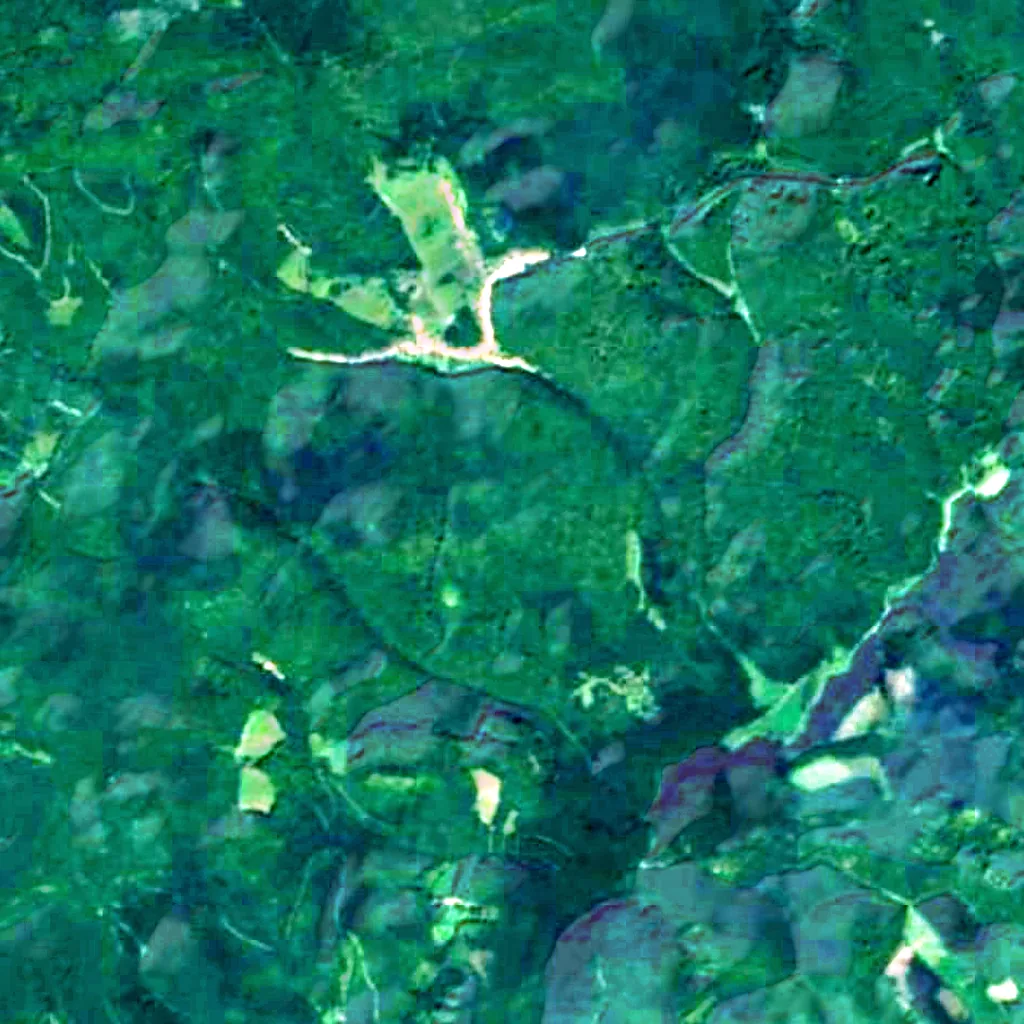 Bükki visto desde arriba (Sentinel-2)