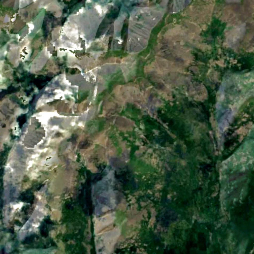 Burkhan Khaldun vu d'en haut (Sentinel-2)