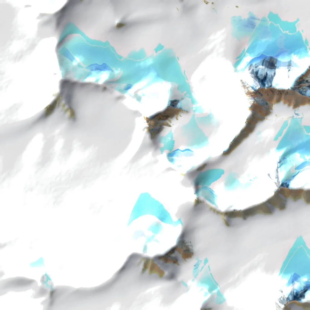 Isola di Bylot visto dall'alto (Sentinel-2)