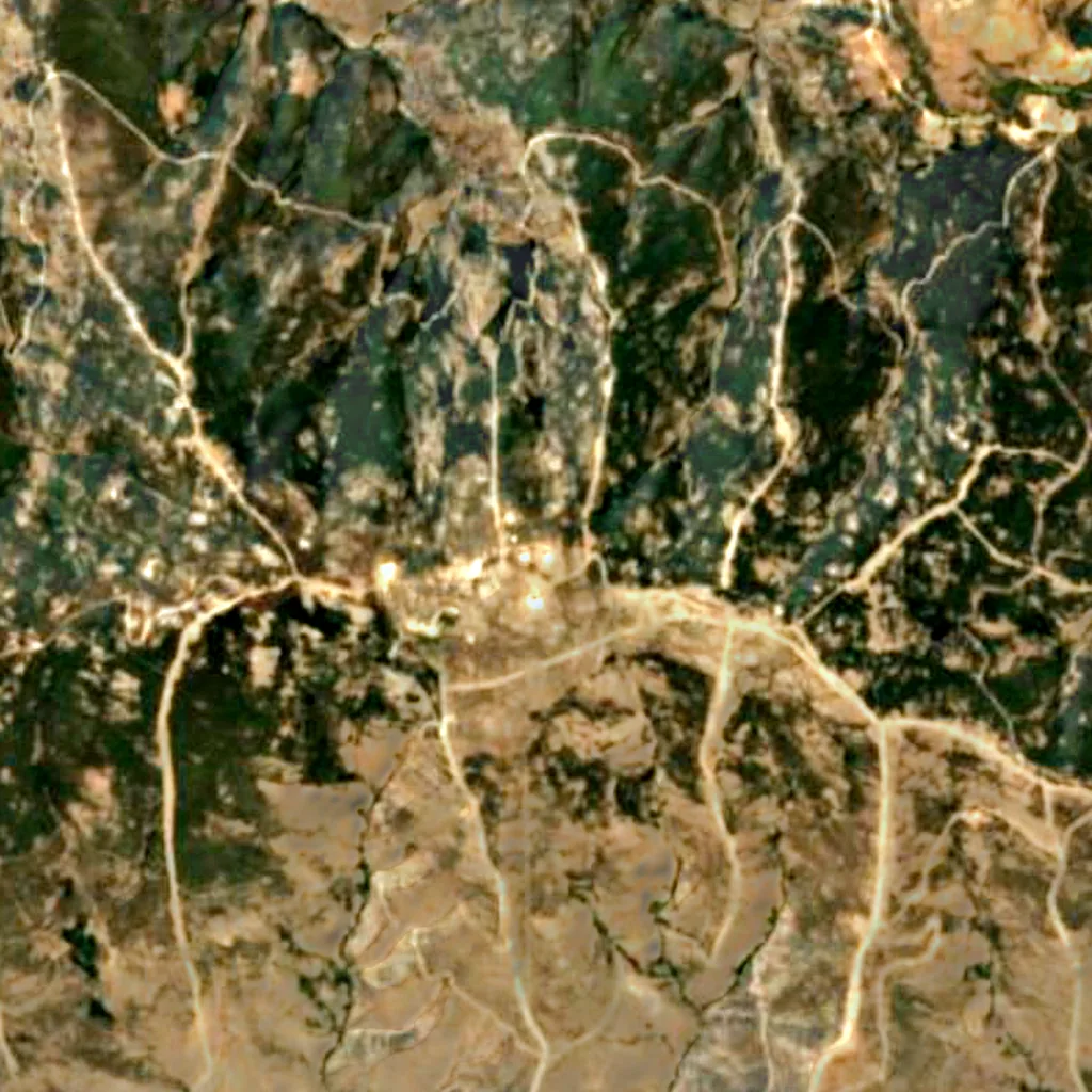 Observatorio de Calar Alto visto desde arriba (Sentinel-2)