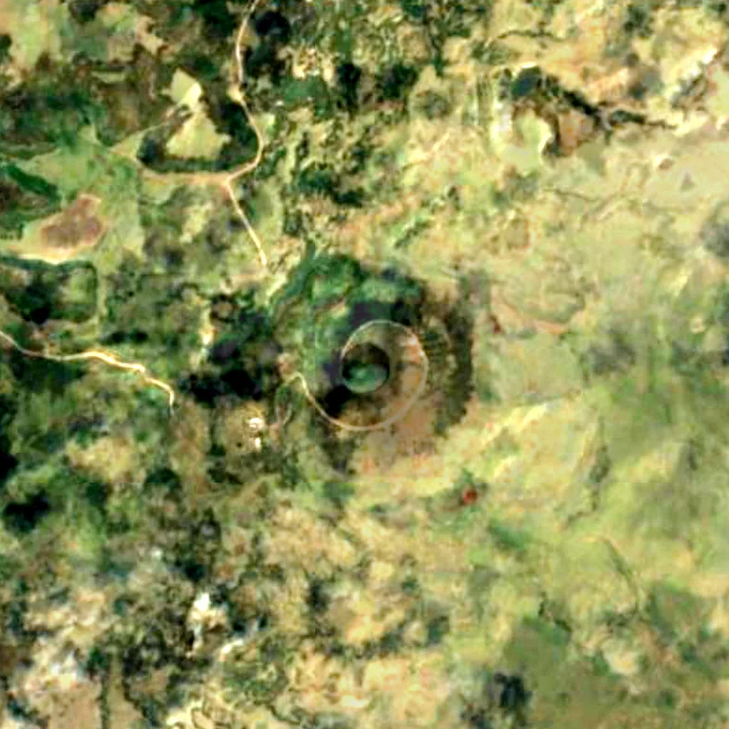 Capulin Volcano National Monument seen from above (Sentinel-2)