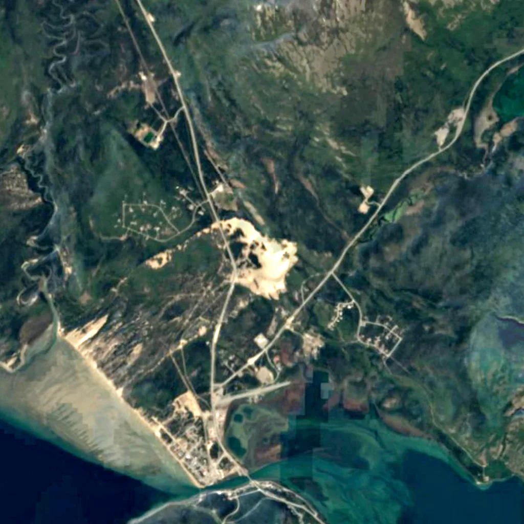 Carcross Desert von oben gesehen (Sentinel-2)